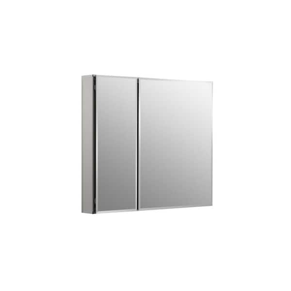 30 in. W x 26 in. H BeveledTwo-Door Recessed or Surface Mount Medicine Cabinet with Mirror Interior