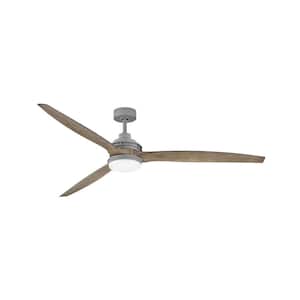 ARTISTE 72 in. Indoor/Outdoor Integrated LED Graphite Ceiling Fan with Remote Control