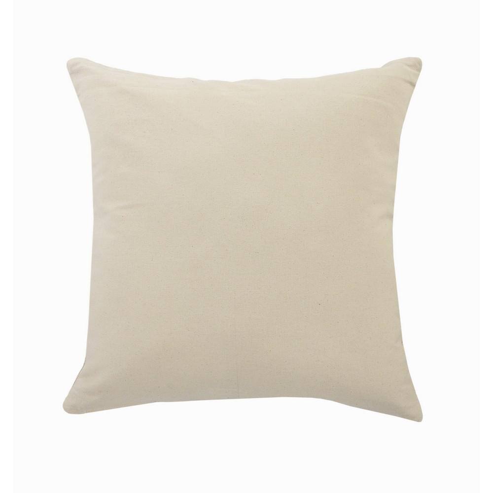 Black and White Geometric Tufted Cotton Throw Pillow, 20 in
