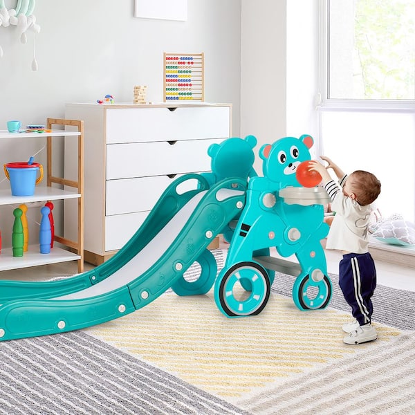 Costway 4-in-1 Foldable Baby Slide Toddler Climber Slide PlaySet