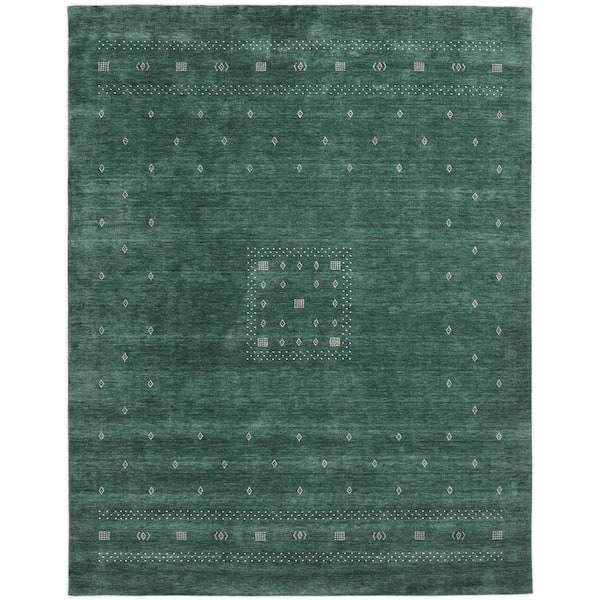 Simi Green 8 ft. x 10 ft. Tribal Indoor Area Rug