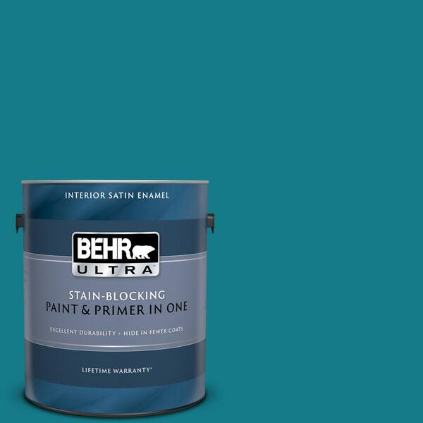 BEHR ULTRA 1 gal. #UL220-1 Caribe Satin Enamel Interior Paint and Primer in One