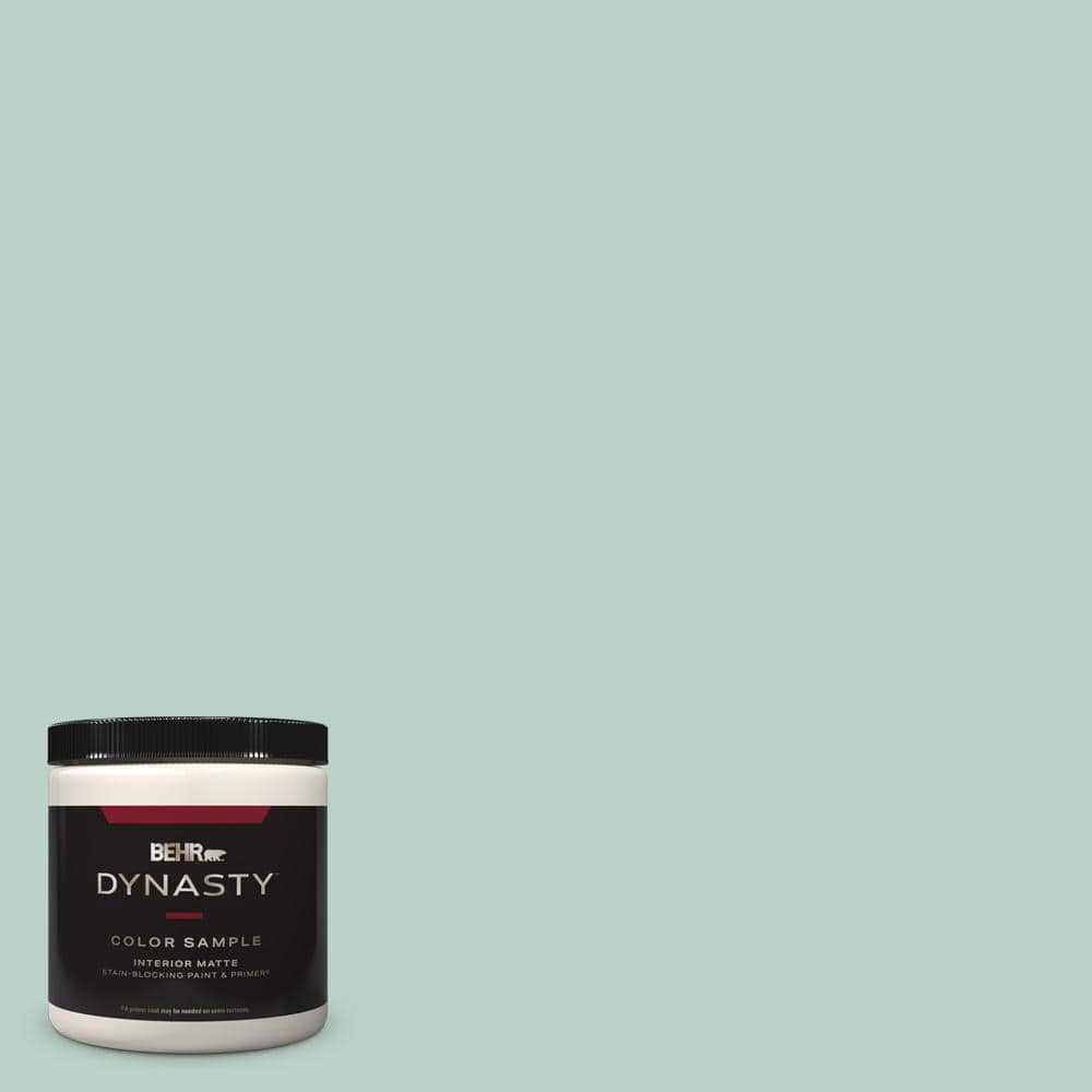 BEHR DYNASTY 8 oz. #S420-2 Moon Glass Matte Stain-Blocking Interior ...