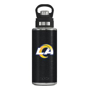 NFL LA RAMS LOGO BK 32 oz. Wide Mouth Water Bottle Powder Coated Standard Lid