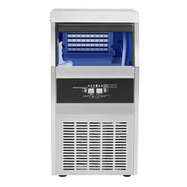 19 in. Commercial Ice Maker, 80-90 lb. /24H, 33 lb. Bin Stainless Steel Automatic Clear Cube for Home Bar