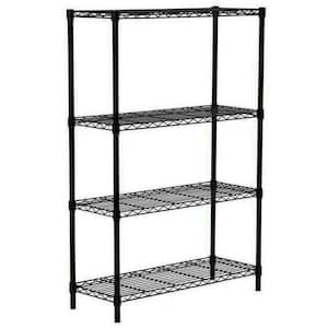 Iron Horse Wire Shelving Unit, 5 Shelf, 18D x 48W x 72H, Black - Steel - Traditional