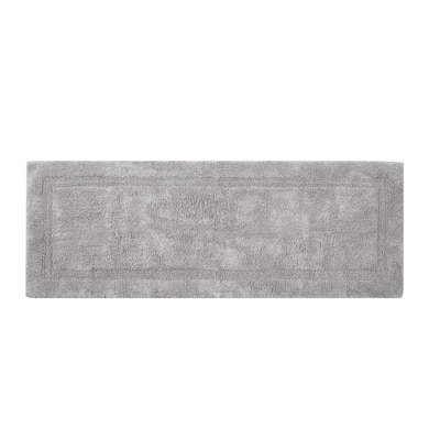 Peniston 60 in. x 22 in. Gray Solid Cotton Runner Rug