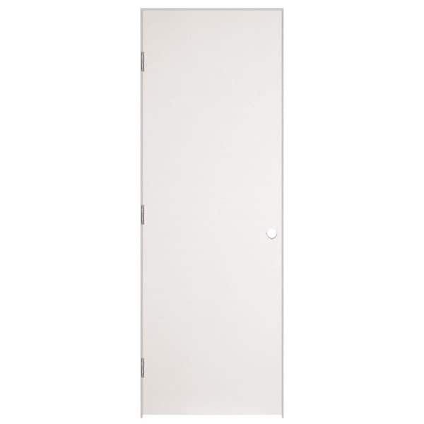 Masonite 24 in. x 80 in No Panel Flush Hardboard Right-Handed Hollow-Core Smooth Primed Composite Single Prehung Interior Door