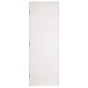 30 in. x 80 in. Flush Hardboard RIght-Handed Hollow-Core Smooth Primed Composite Single Prehung Interior Door