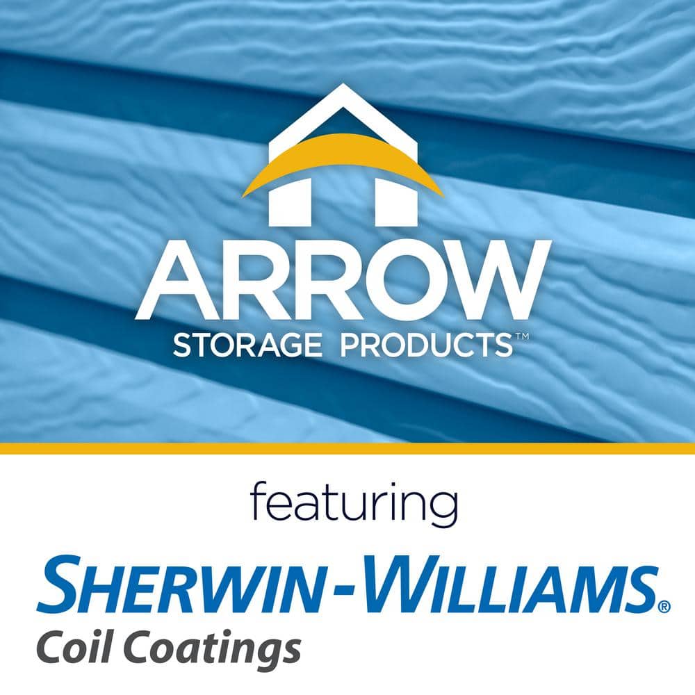 10 ft. x 14 ft. Blue Grey Steel Storage Shed