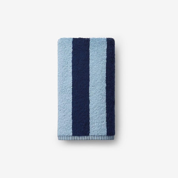 Company Cotton Reversible Stripe Navy Turkish Cotton Single Hand Towel