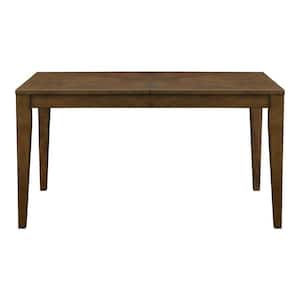Cove Pecan Wood 4 Legs Dining Table Seats 6