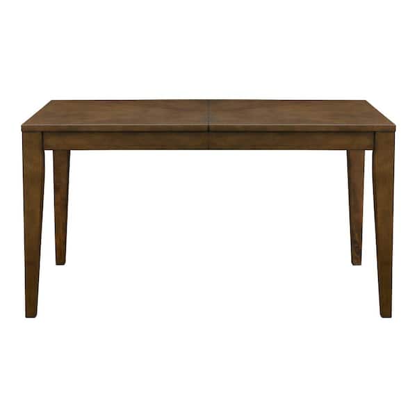 INK+IVY Cove Pecan Wood 4 Legs Dining Table Seats 6