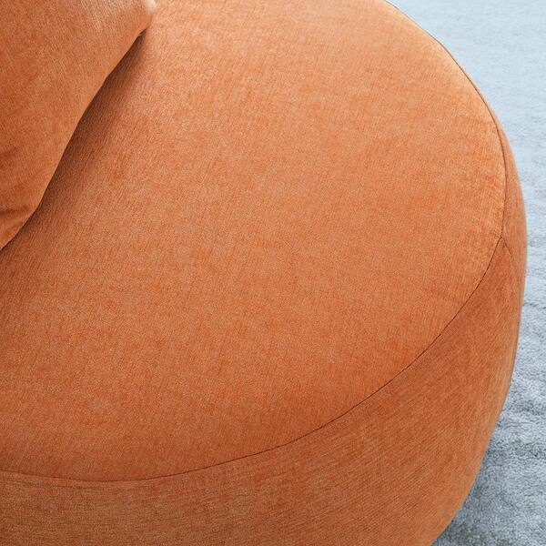 Magic Home 32 in. High Elastic Circular Chenille Lounge Sofa Chair Easy to  Move Reading Chair with Pillow, Orange MH-AC001Y - The Home Depot