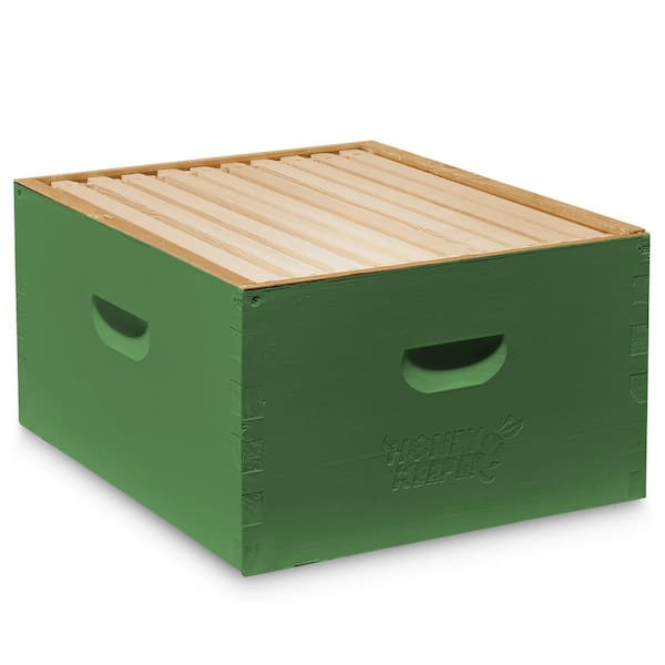 Honey Keeper 1-3/8 in. x 19 in. x 9-1/8 in. Wood Complete Deep Hive Body Kit with 10-Frames