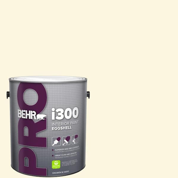 BEHR PRO 1 gal. #P300-1 Lemon White Eggshell Interior Paint