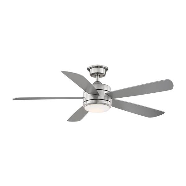 Hampton Bay Averly 52 In Integrated Led Brushed Nickel Ceiling Fan With Light And Remote Control Color Changing Technology Ak18b Bn The Home Depot Hampton Bay Averly 52 In Integrated, Hampton Bay Ceiling Fan Remote Control Code