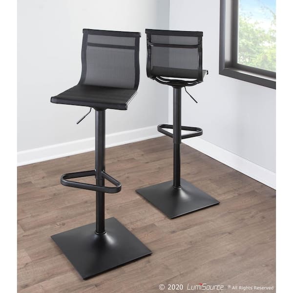 lumisource mirage bar stool in black