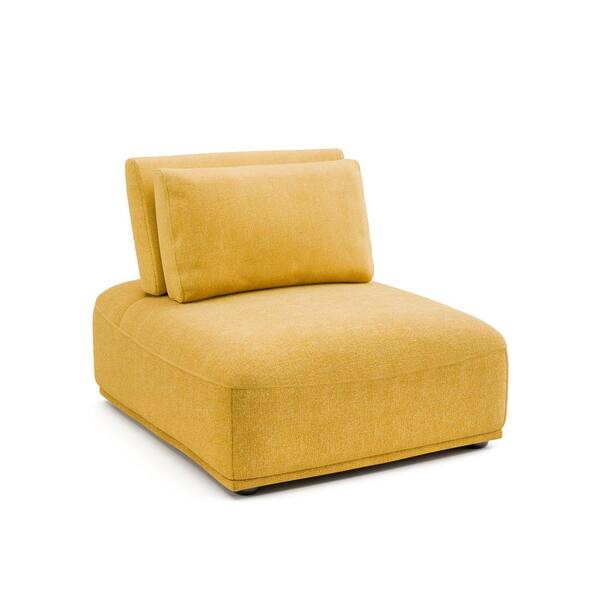 Yellow armless chair discount