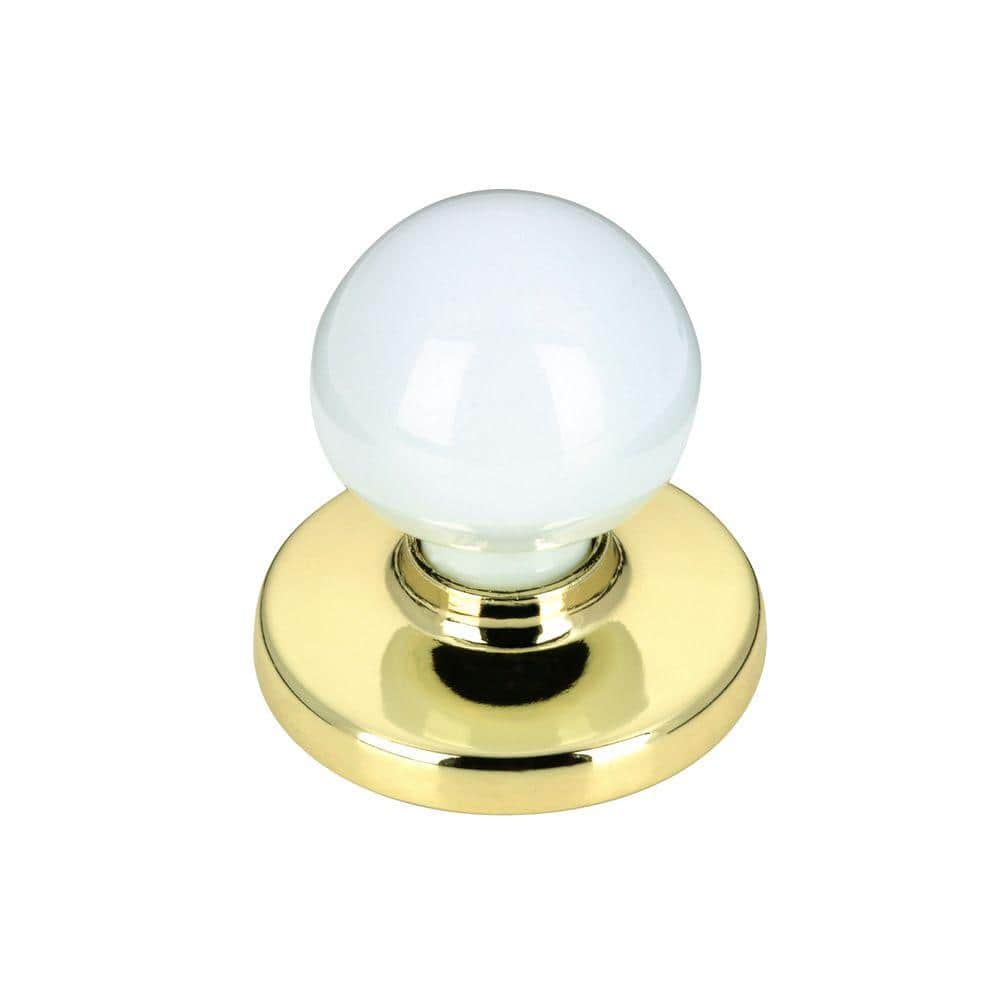Richelieu Hardware Contemporary and Modern 1-1/4 in. Brass And White ...