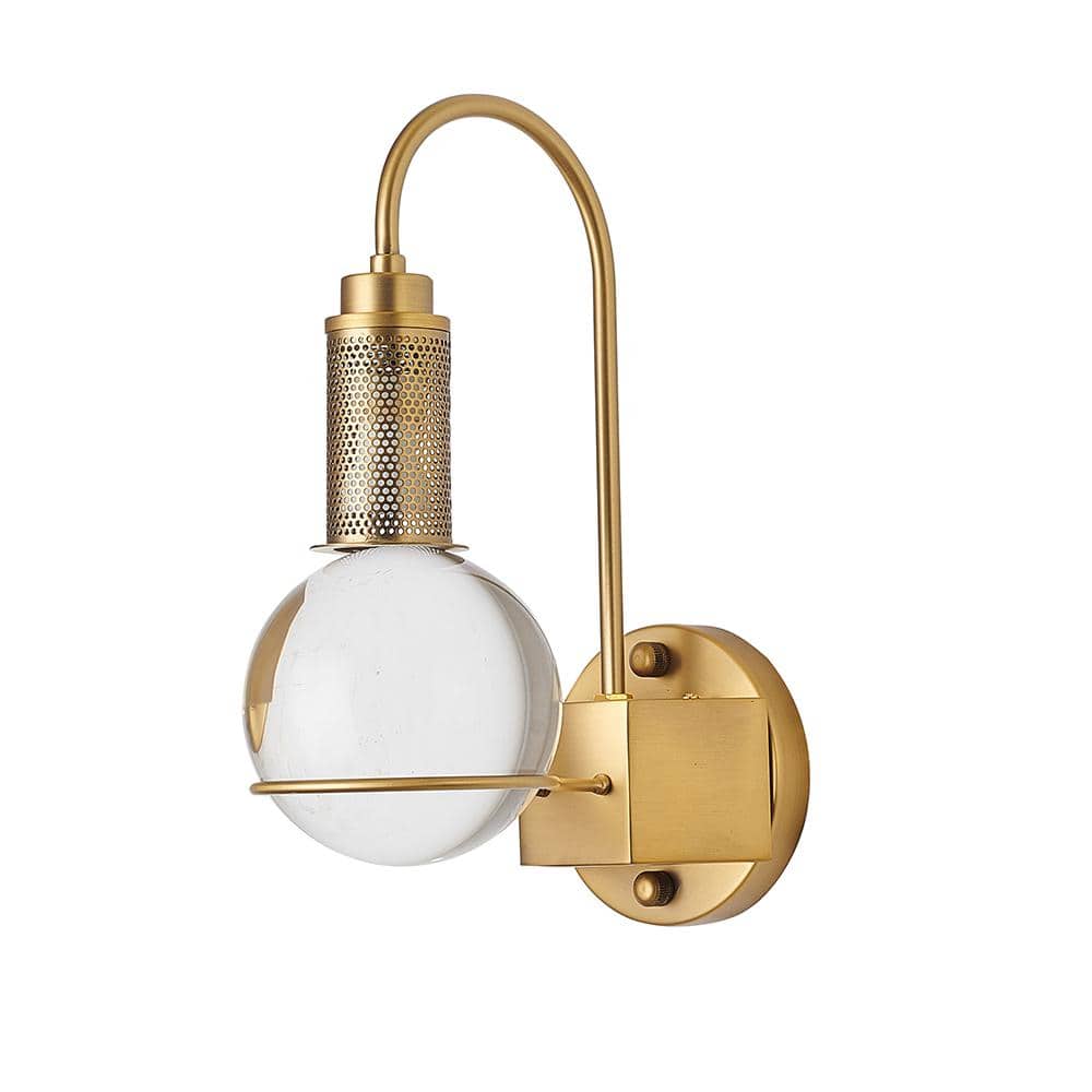 Milan 1-Light Antique Brass Wall Sconce