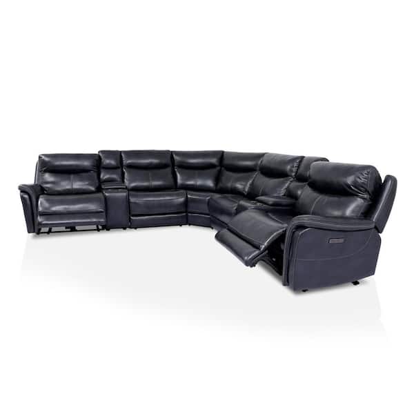Corry Leather Power Reclining Sectional Sofa Baci Living Room