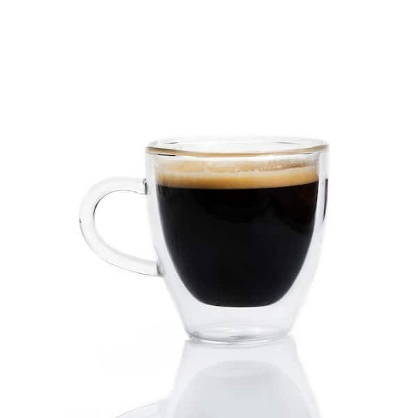 TURIN Glass Espresso Cups, Double Wall Coffee Cups