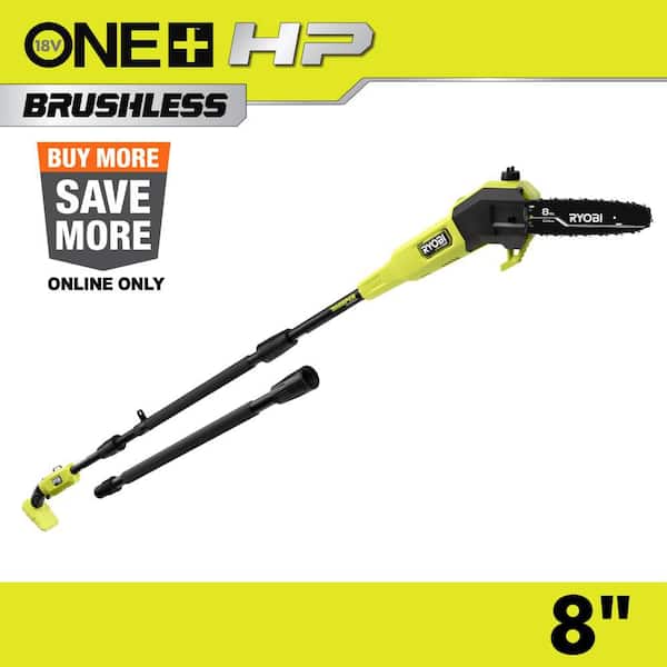 ONE+ HP 18V Brushless Whisper Series Cordless Battery 8 in. Pole Saw (Tool Only)