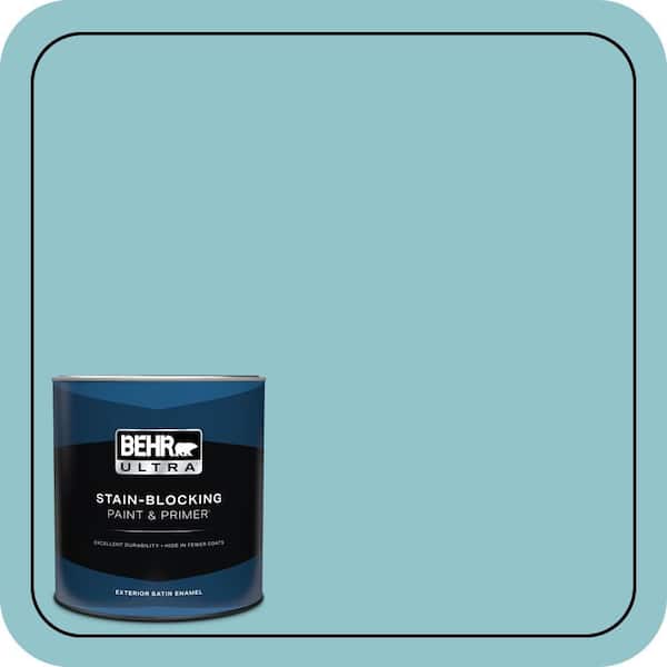 BEHR ULTRA 1 qt. #MQ6-32 Cosmic Blue Satin Enamel Exterior Paint & Primer