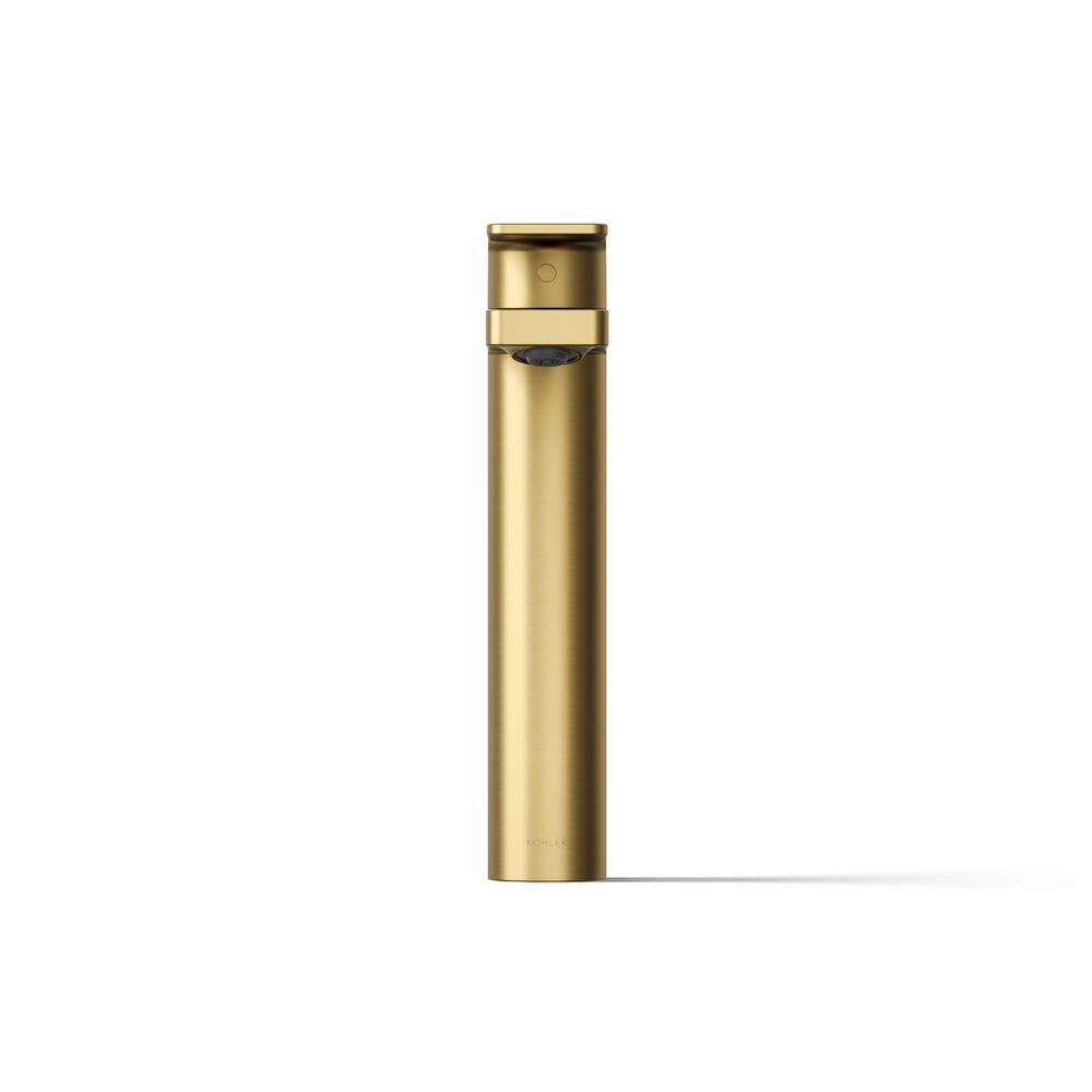 Vibrant Brushed Moderne Brass Tall Single-Handle Bathroom Faucet