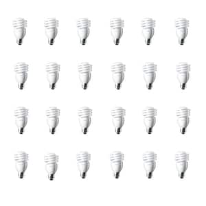 100-Watt Equivalent T2 CFL Light Bulb Daylight Deluxe Twister (24-Pack)