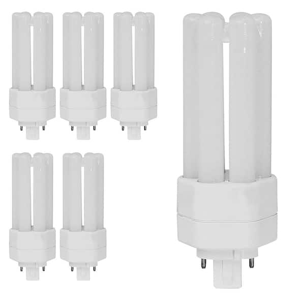 Feit Electric 18-Watt Equivalent PL TriTube CFLNI 4-Pin Plug-In GX24Q-2 Base CFL Replacement LED Light Bulb, Soft White 2700K (6-Pack)