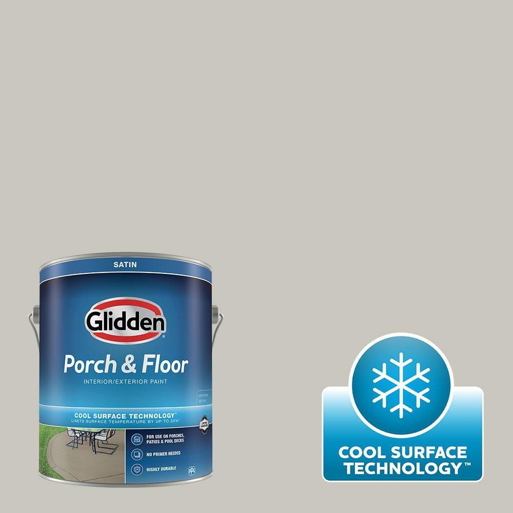 Glidden Porch and Floor 1 gal. PPG10253 Whiskers Satin Interior