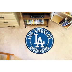 MLB Los Angeles Dodgers Navy 2 ft. x 2 ft. Round Area Rug