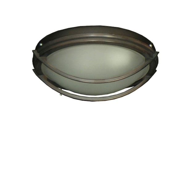 TroposAir 163 Low Profile Oil Rubbed Bronze Indoor/Outdoor Ceiling Fan Light