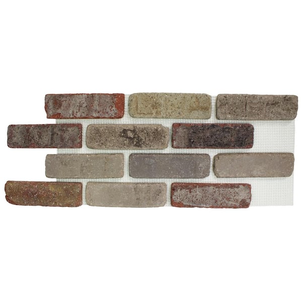 Old Mill Brick 28 in. x 10.5 in. x 0.5 in. Brickwebb Cobblestone Thin Brick Sheets (Box of 5-Sheets)