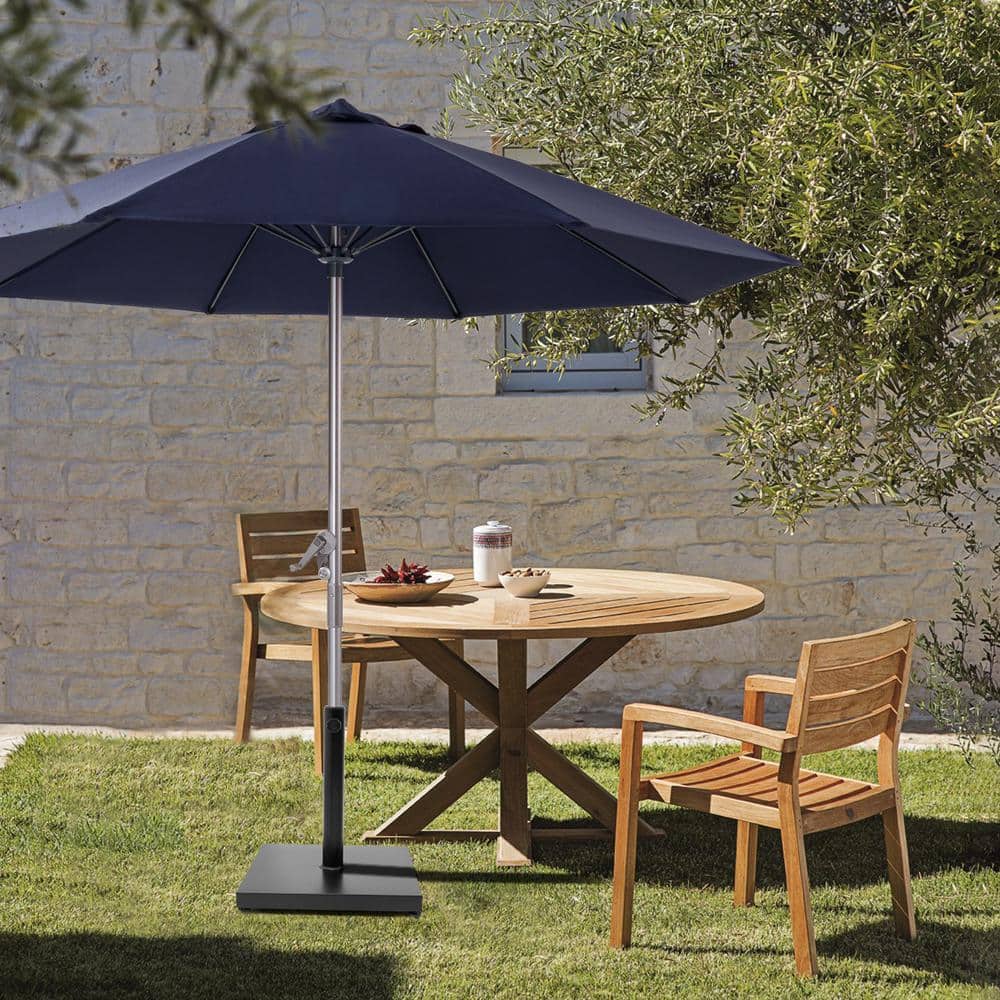 40 lbs Black Concrete and Steel Square Parasol Base