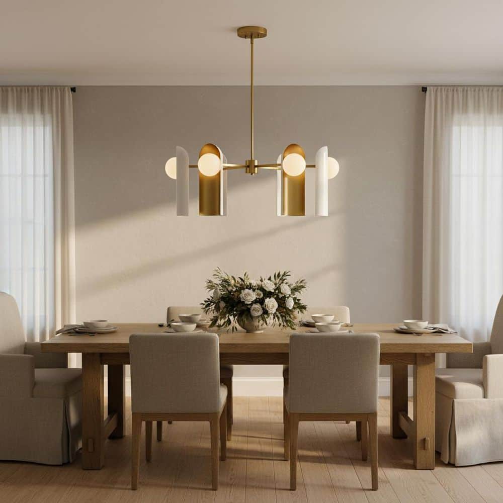 Zuri 6-Light Lacquered Brass Chandelier price history on PriceWatchPro