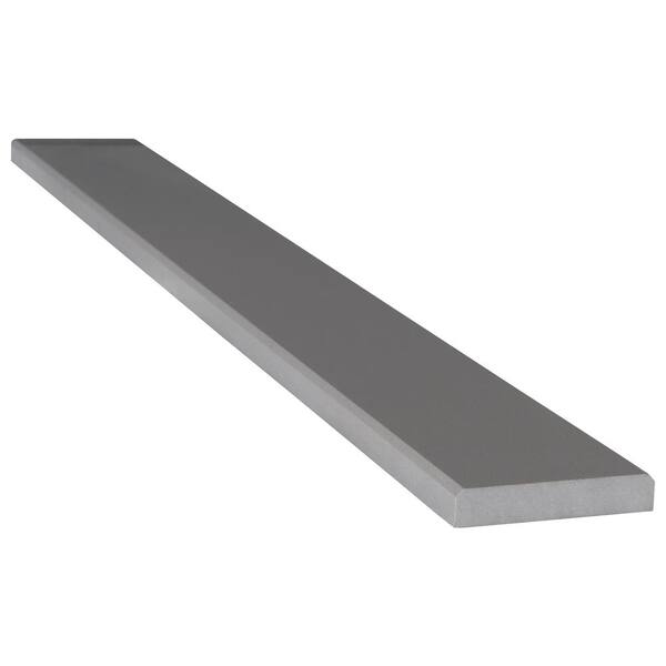 MSI Gray Double Beveled 4 in. x 36 in. Polished Engineered Marble Threshold Tile (15 ln. ft./Case)