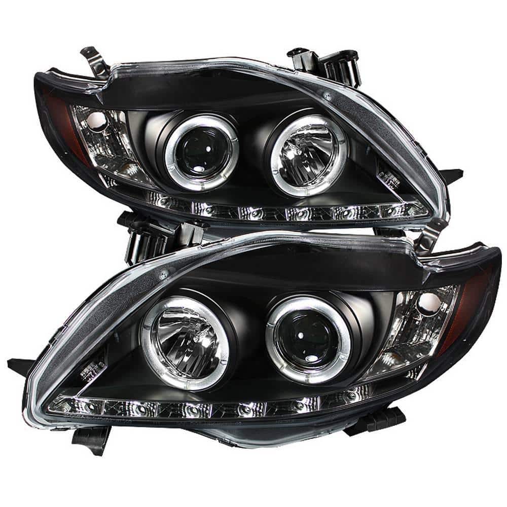 Toyota Corolla 09-10 Projector Headlights - LED Halo - DRL - Black - High H1 (Included) - Low H1 (Included) price history on PriceWatchPro