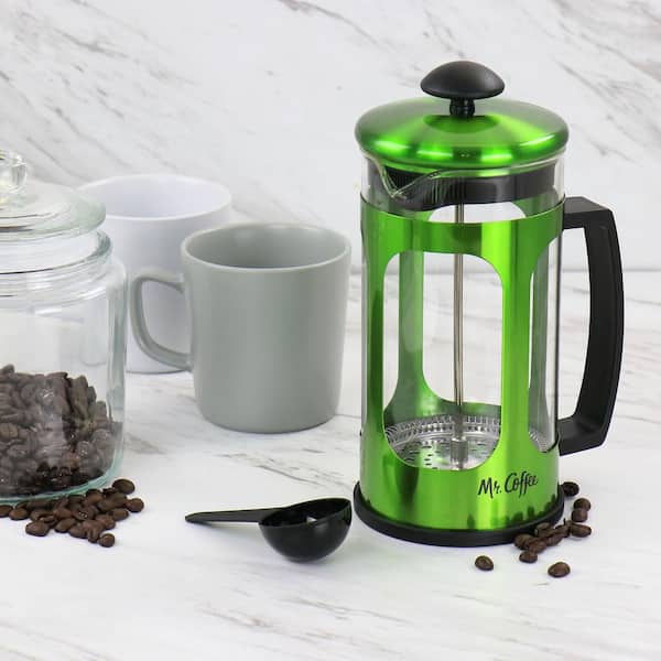 Mr. Coffee 32 Ounce Cafe Oasis Quart Glass Body French Press Coffee Maker