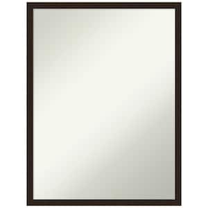Carlisle Espresso Narrow 19 in. H x 25 in. W Wood Framed Non-Beveled Wall Mirror in Brown