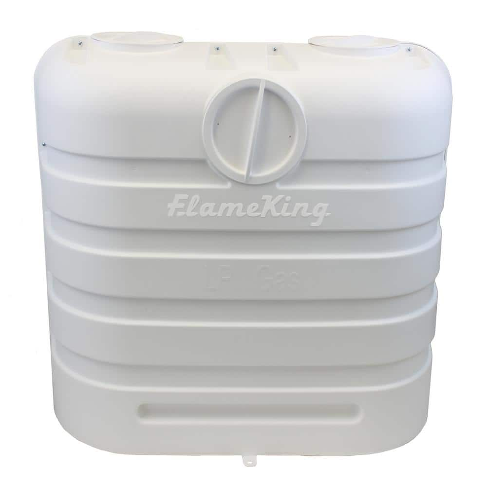 Flame King Heavy Duty Dual Lbs White Propane Tank Cover For Rv Camper And Travel Trailer