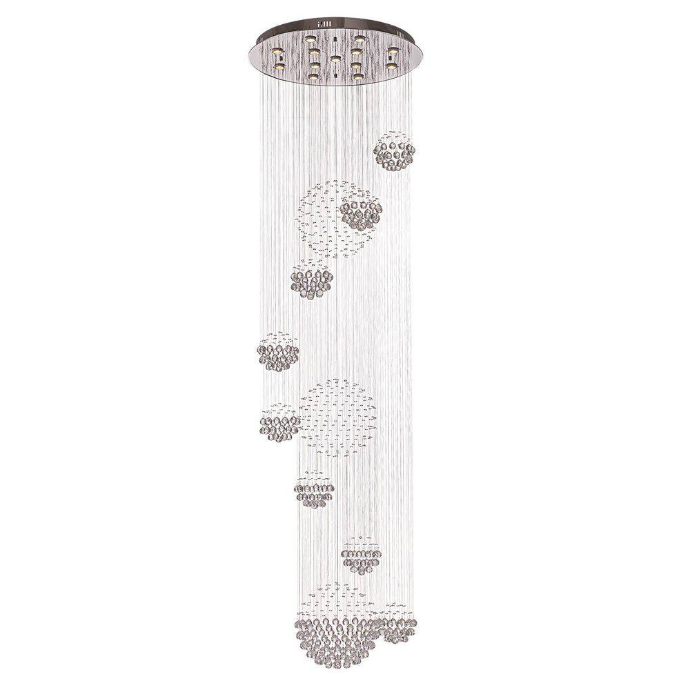 13-Light Modern Crystal Silver Crystal Ball Linear Chandelier for Staircase Foyer Entryway price history on PriceWatchPro