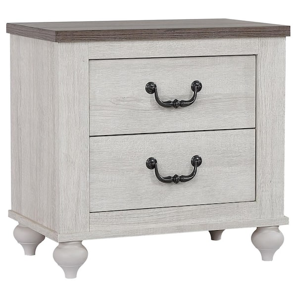 Coaster Stillwood 2-Drawer Nightstand Vintage Linen 223282 - The Home Depot