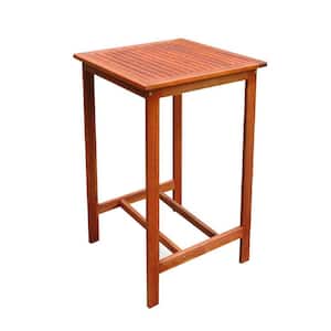 Julia Brown Square Wood Outdoor Bistro Table