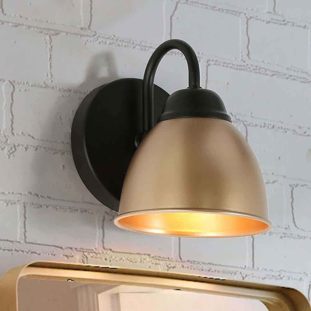 LNC Ellan 12-in W 3-Light Matte Gold and Clear Glass Globe Modern