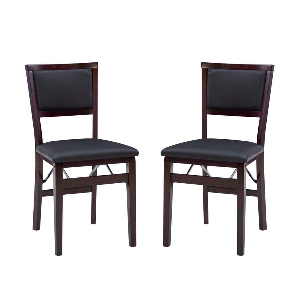 Noelle Merlot Pad Wood Folding Chair (Carton of 2)