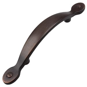3 in. Center-to-Center Oil Rubbed Bronze Deco Button Cabinet Pulls (10-Pack)