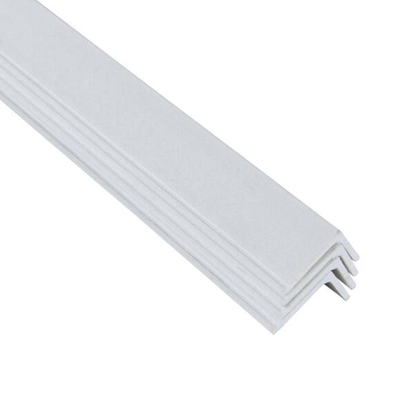Wellco 60 in. x 1-1/5 in. x 1/8 in. FRP Angle Steel Fence Post, White, (4 Pack)